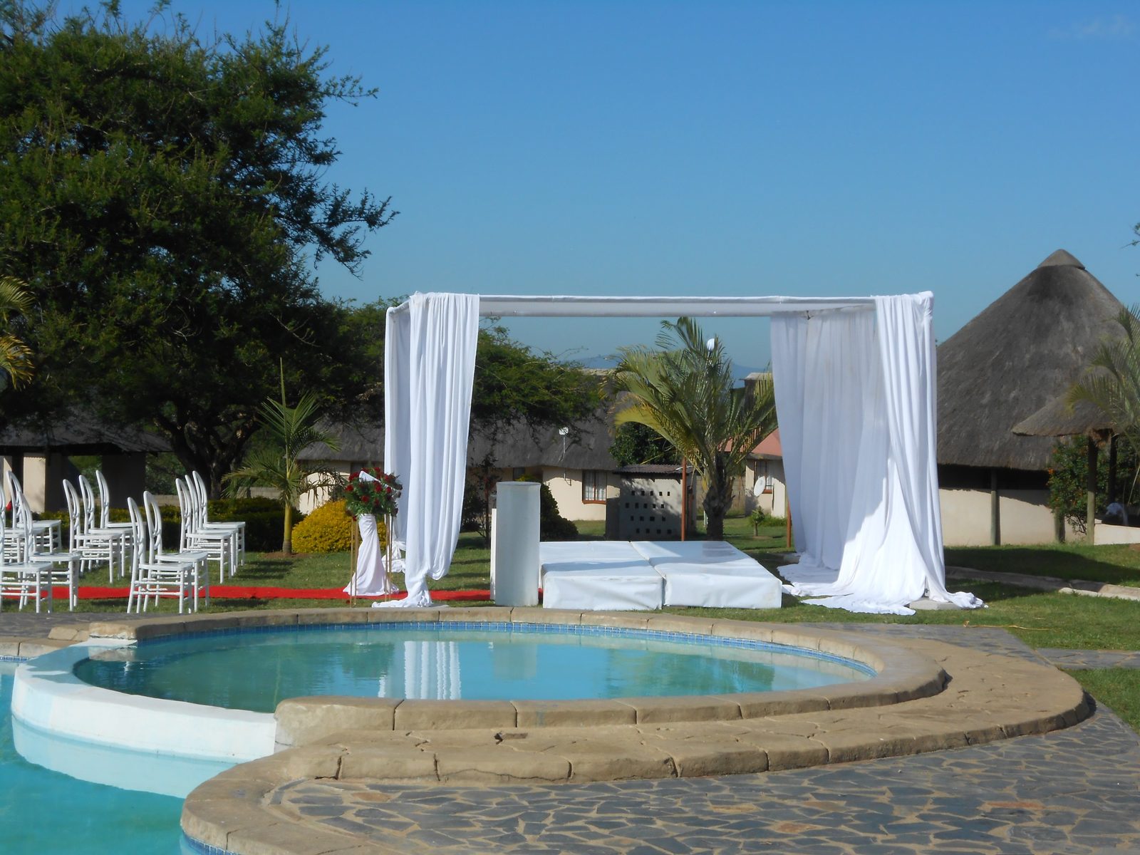 Garden wedding area
